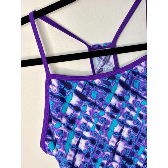 Speedo Girls Racerback Tankini Top Purple Size 16 New with tag - Picture 6 of 9